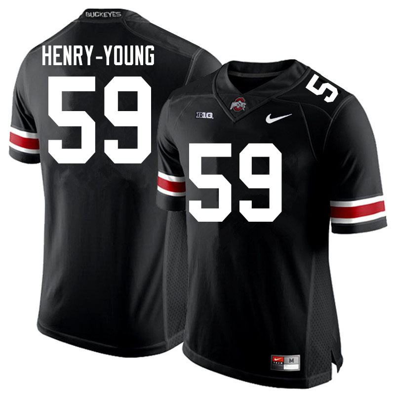 Ohio State Buckeyes #59 Darrion Henry-Young College Football Jerseys Sale-Black